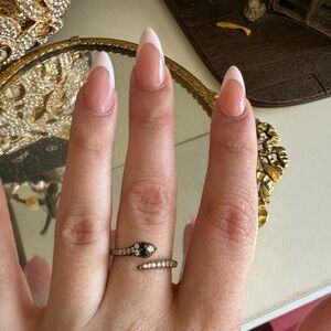 Snake Vintage Jeweled Ring SZ 5.5